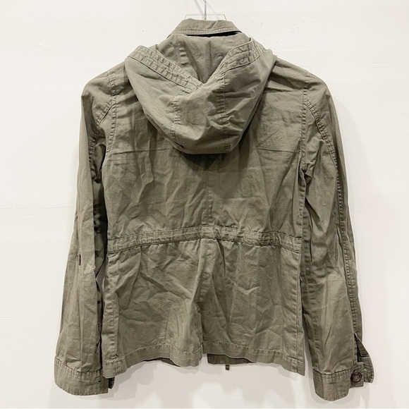 Rubbish Utility Hooded Full Zip Drawstring Waist Jacket Size Small Green - Picture 2 of 6